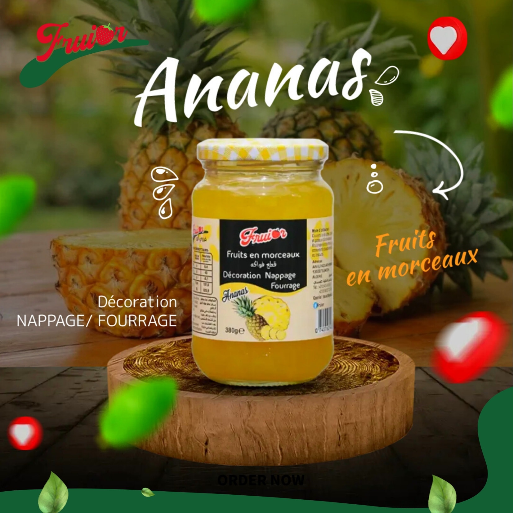 Fourrage fruits ananas 380g fruior