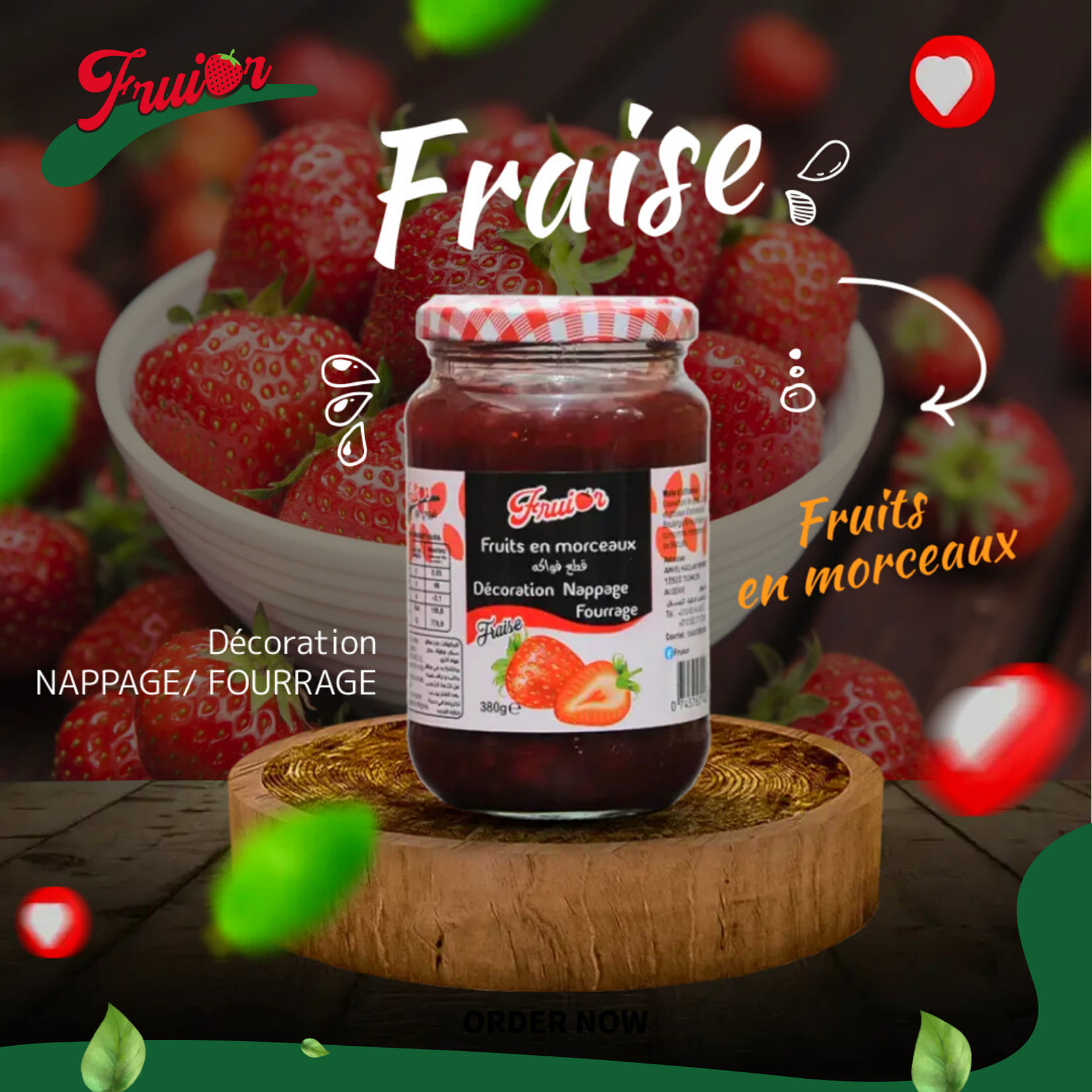 Fourrage fruits fraise 380g fruior