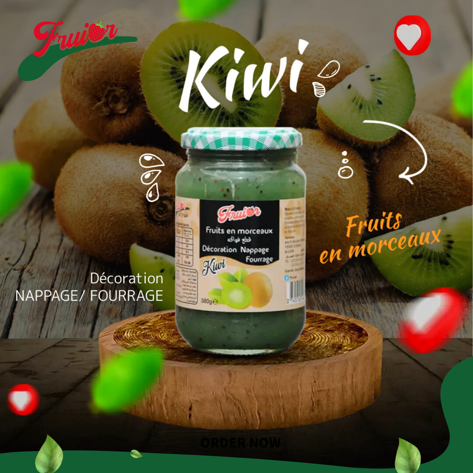 Fourrage fruits kiwi 380g fruior
