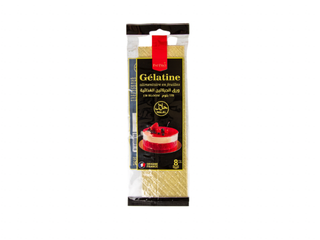 Gélatine en feuille 170 bloom (8pcs)
