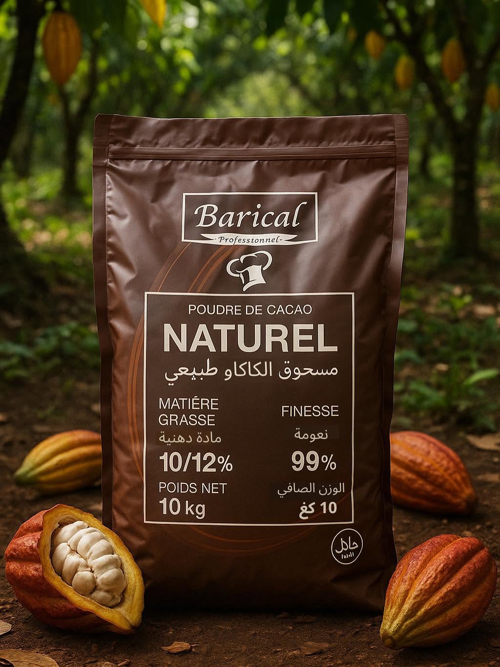 POUDRE DE CACAO NATUREL 10KG BARICAL
