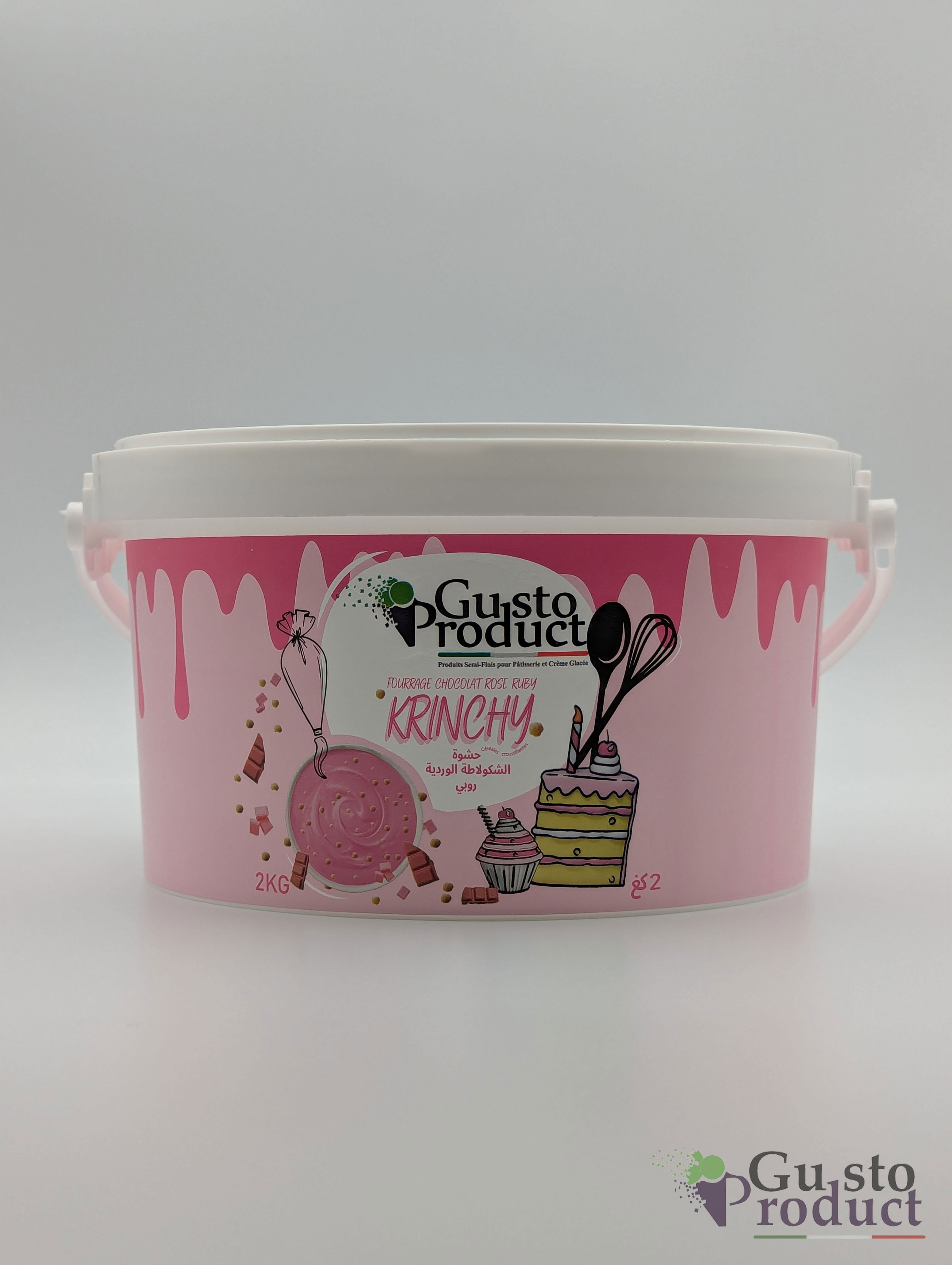 Fourrage chocolat rose Ruby krinchy 2kg GUSTO
