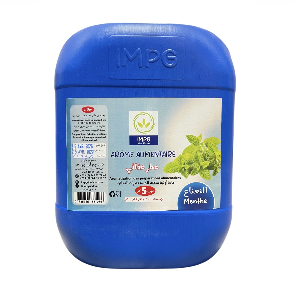 Arome menthe 5kg IMPG