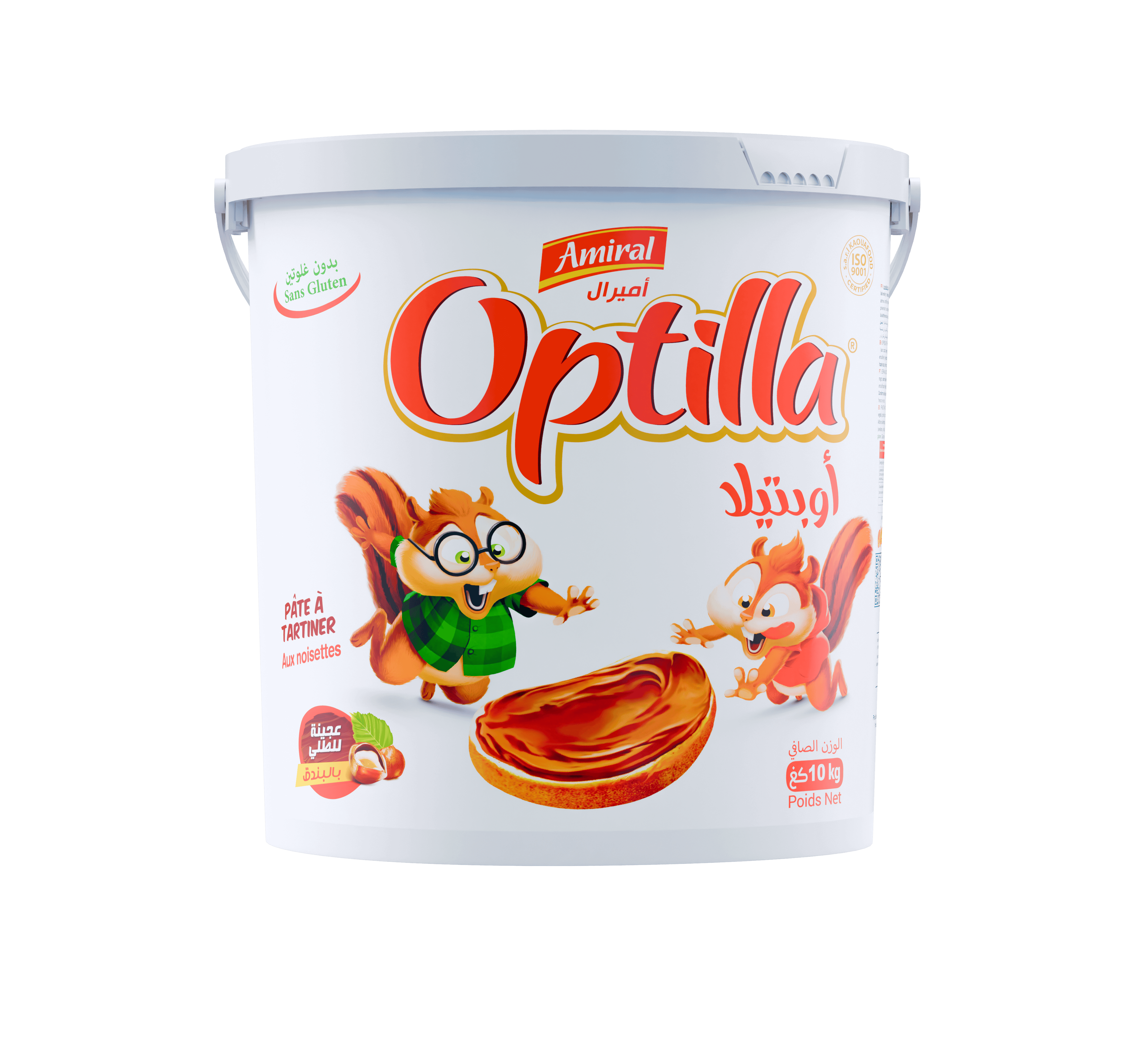 Pate a tartiner aux noisettes 10kg optilla (amiral)