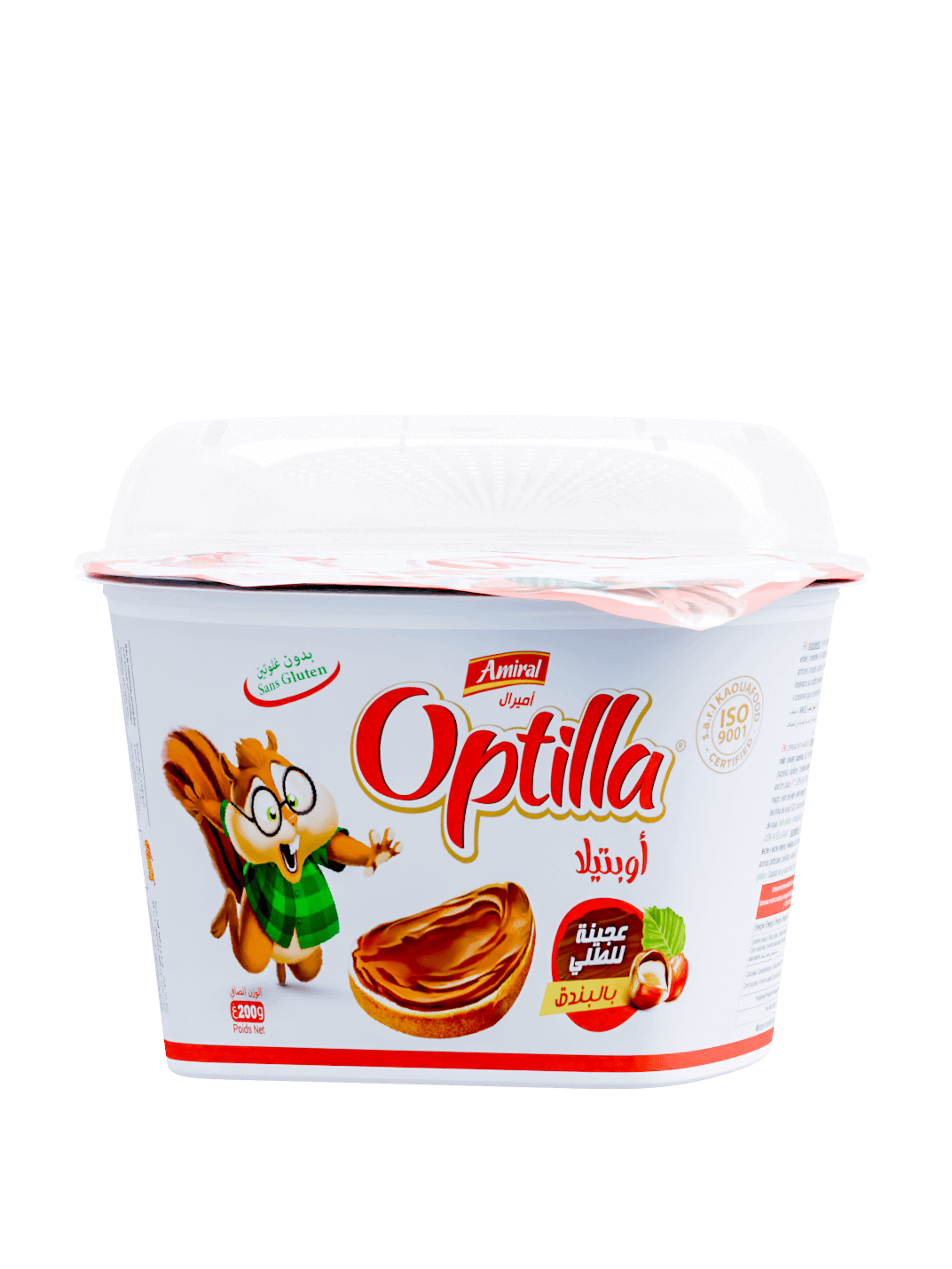 Pate a tartiner aux noisettes 200goptilla (amiral)