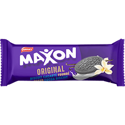 Biscuit au cacao fourre a la creme gout vanille 76gx8 maxon (palmary)